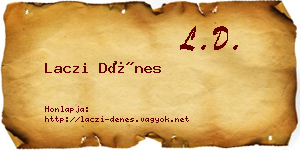 Laczi Dénes névjegykártya